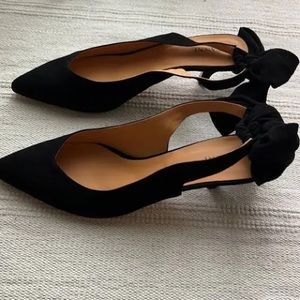 Ganni black suede heels